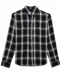 Purple Brand Reverse Flannel Shirt - Black/Grey