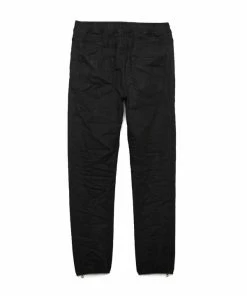 Purple Brand Coated Black Wash Joggers - Black