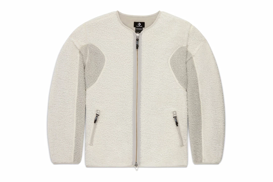 Converse X Slam Jam Reversible Sherpa Jacket - Egret 1 Converse X Slam Jam Reversible Sherpa Jacket - Egret