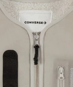 Converse X Slam Jam Reversible Sherpa Jacket - Egret 14 Converse X Slam Jam Reversible Sherpa Jacket - Egret