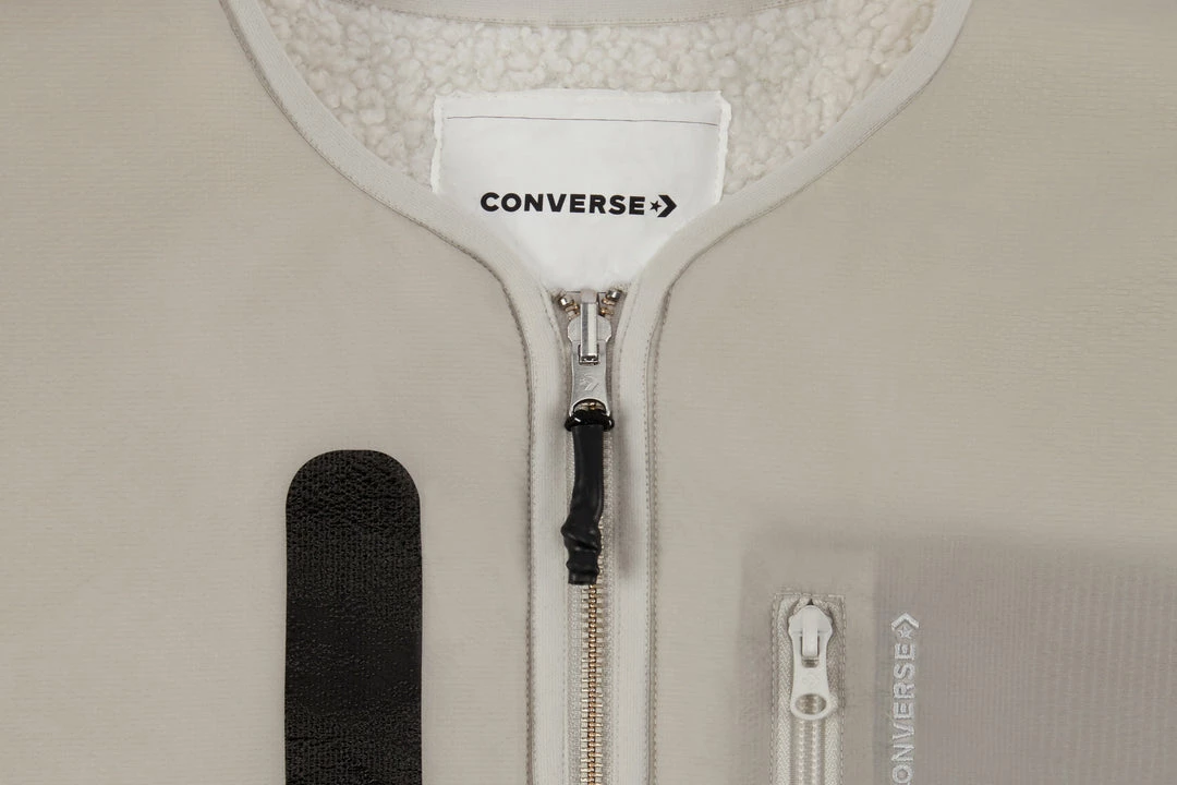 Converse X Slam Jam Reversible Sherpa Jacket - Egret 7 Converse X Slam Jam Reversible Sherpa Jacket - Egret