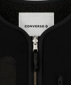 Converse X Slam Jam Reversible Sherpa Jacket - Pirate Black 14 Converse X Slam Jam Reversible Sherpa Jacket - Pirate Black