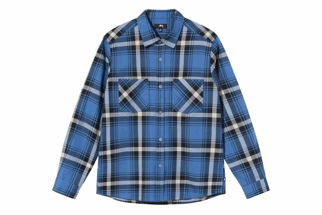 Stussy Classic Bailey Plaid Shirt - Blue 1 Stussy Classic Bailey Plaid Shirt - Blue