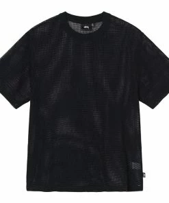 Stussy Cotton Mesh Tee - Black
