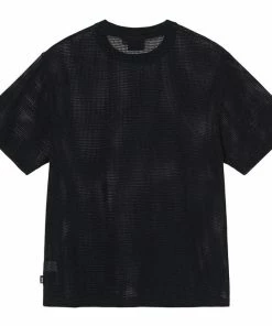 Stussy Cotton Mesh Tee - Black