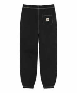 Stussy Contrast Stitch Label Pant - Black