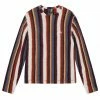 Stussy Vertical Striped Knit Sweater - Rust