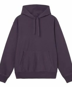 Stussy Back Hood Embroidered Hoodie - Deep Purple