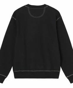 Stussy Contrast Stitch Label Crewneck - Black