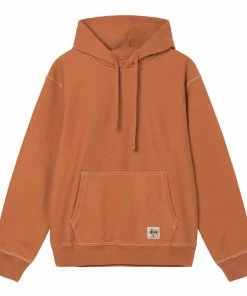 Stussy Contrast Stitch Label Hoodie - Ochre