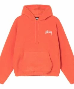 Stussy Bronson Sherpa Hoodie - Orange