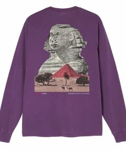 Stussy Sphinx Pigment Dyed L/S Tee - Purple