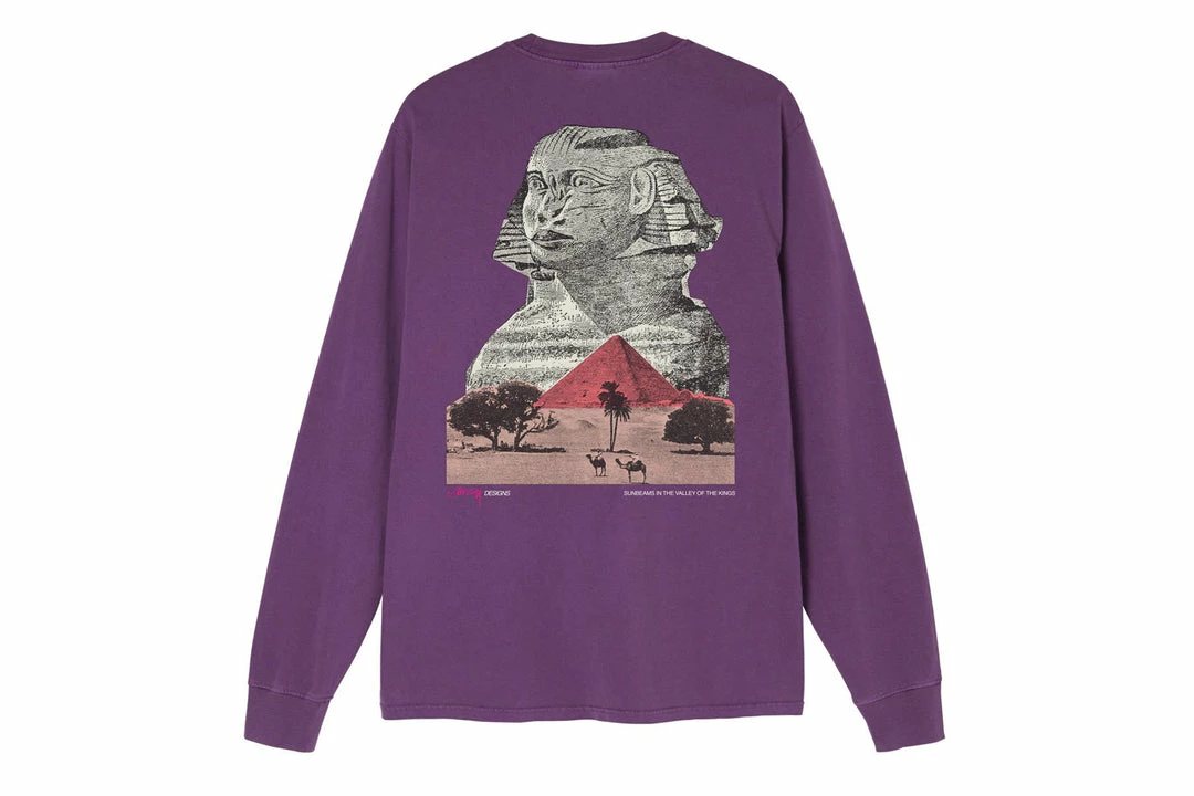 Stussy Sphinx Pigment Dyed L/S Tee - Purple 1 Stussy Sphinx Pigment Dyed L/S Tee - Purple
