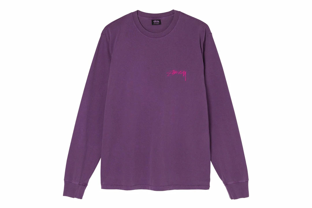 Stussy Sphinx Pigment Dyed L/S Tee - Purple 2 Stussy Sphinx Pigment Dyed L/S Tee - Purple
