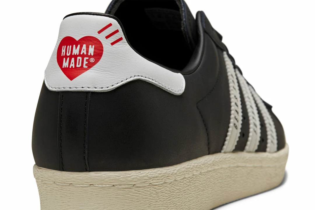 Adidas X Human Made Superstar80s - Core Black/Cloud White 2 Adidas X Human Made Superstar80s - Core Black/Cloud White