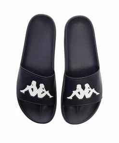 Kappa Authentic Adam 2 Slides - Blue Marine/White