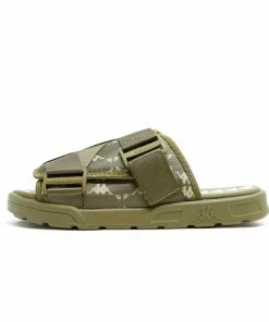 Kappa 222 Banda Mitel 4 Sandals - Green Olive/White