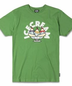 Ice Cream Diamond Split Tee - Fern Green