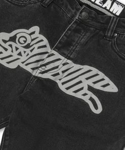 Ice Cream Reflective Jean - Black