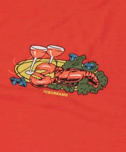 Ice Cream Fine Dining Tee - Red