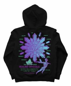 Cold World Crystals & Levitation Hoodie - Black