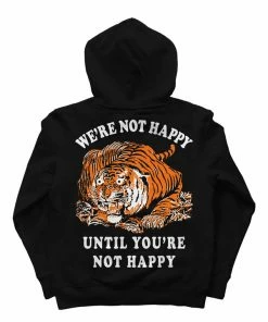 Cold World Happy Tiger Hoodie - Black