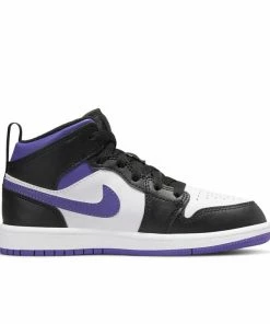 Jordan Brand Jordan 1 Mid (PS) - Black/Dark Iris/White