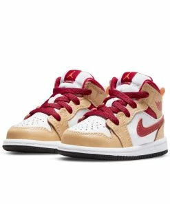 Jordan Brand Jordan 1 Mid (TD) - White Onyx/Light Curry