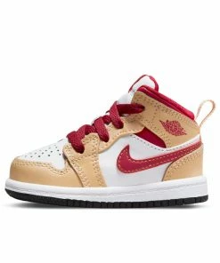 Jordan Brand Jordan 1 Mid (TD) - White Onyx/Light Curry