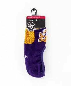 Sneaker Politics POLITICS X 47 BRAND VINTAGE LSU LOGO SOCKS - Purple Latest