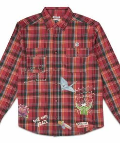 Billionaire Boys Club Relaxation Flannel - Lollipop Red