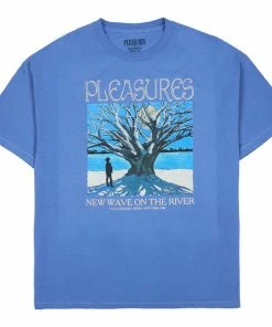 Pleasures River Pigment Dye Tee - Blue