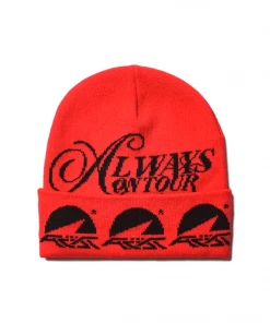 Always On Tour Latest AOT Script Beanie - Red/White