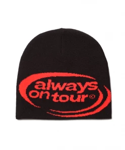 Always On Tour Latest AOT Spinner Beanie - Black/Red