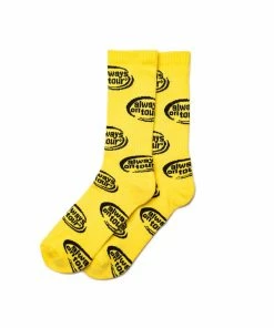 Always On Tour Latest AOT Spinner Socks - Yellow/White