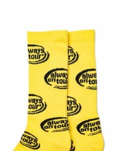 Always On Tour Latest AOT Spinner Socks - Yellow/White 6 Always On Tour Latest AOT Spinner Socks - Yellow/White