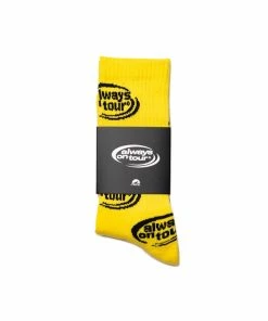 Always On Tour Latest AOT Spinner Socks - Yellow/White
