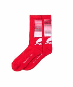 Always On Tour Latest AOT Lo-Fi Socks - Red/White