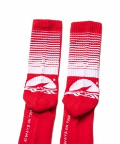 Always On Tour Latest AOT Lo-Fi Socks - Red/White 7 Always On Tour Latest AOT Lo-Fi Socks - Red/White