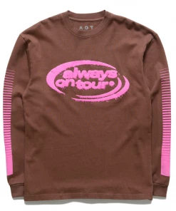 Always On Tour AOT Spinner L/S Tee - Brown Latest