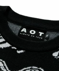 Always On Tour AOT Lips Sweater - Black/White