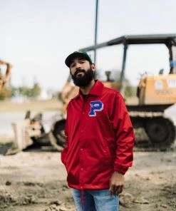Sneaker Politics Politics X Mitchell & Ness 'As Usual' Satin Jacket - ﻿﻿Red/Royal