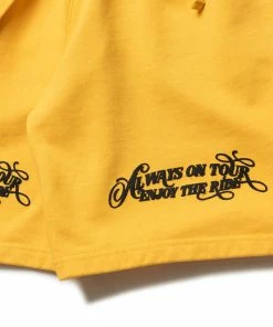 Always On Tour AOT 'Enjoy' Sweatshorts - Yellow Latest
