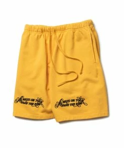 Always On Tour AOT 'Enjoy' Sweatshorts - Yellow Latest