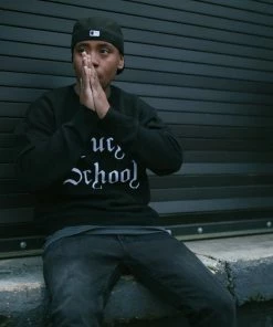 BornxRaised Apparel Born X Raised Fuck School Intarsia Sweater - Black