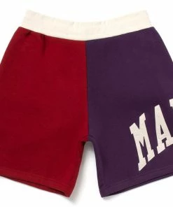 Market Colorblock Sweatshorts - Burgundy/Navy