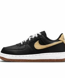 Nike Force 1 LV8 (PS) - Black/White/Black/Solar Flare
