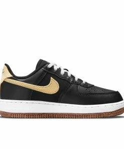 Nike Force 1 LV8 (PS) - Black/White/Black/Solar Flare