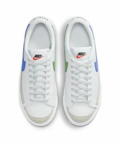 Latest Nike Blazer Low '77 (GS) - White/Medium Blue/Chlorophyll