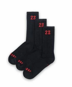 Jordan Brand Jordan Essentials Crew Socks (3-Pack) - Black/Red